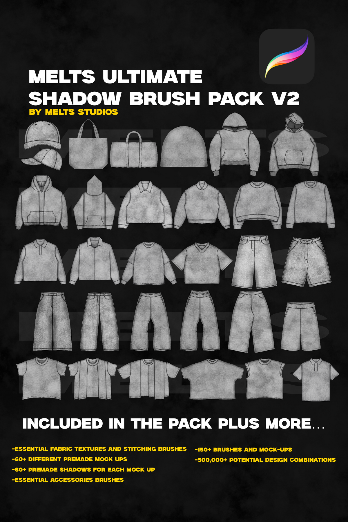 2D Realistic Mockups Brush Pack
